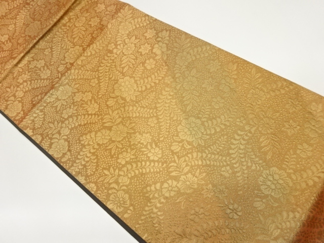 JAPANESE FUKURO OBI / WOVEN FLORAL PLANTS